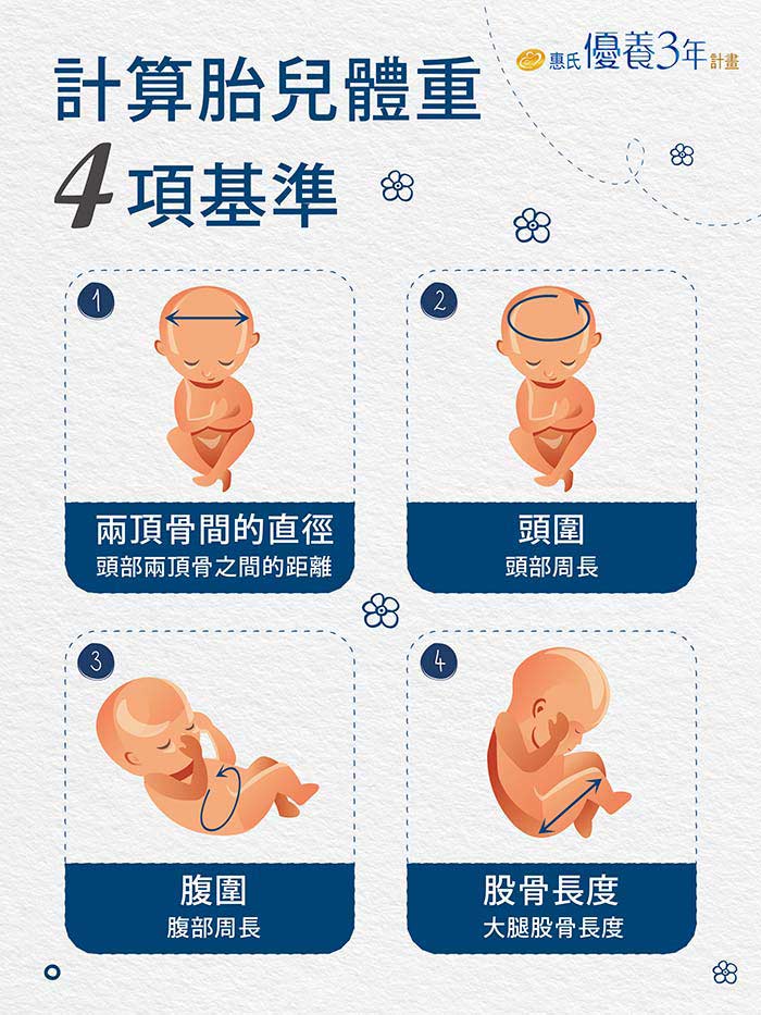 計算胎兒體重的4項基準